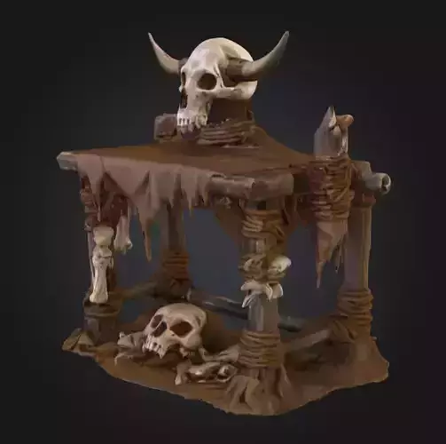 Orc Altar Low-poly 3D model