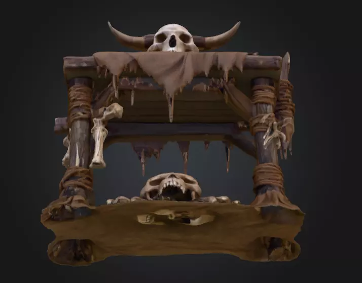 Orc Altar Low-poly 3D model_17
