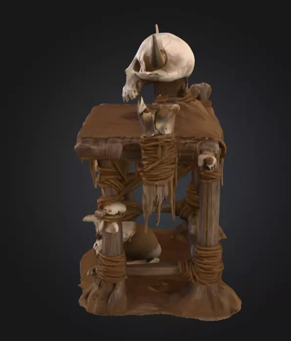 Orc Altar Low-poly 3D model_7