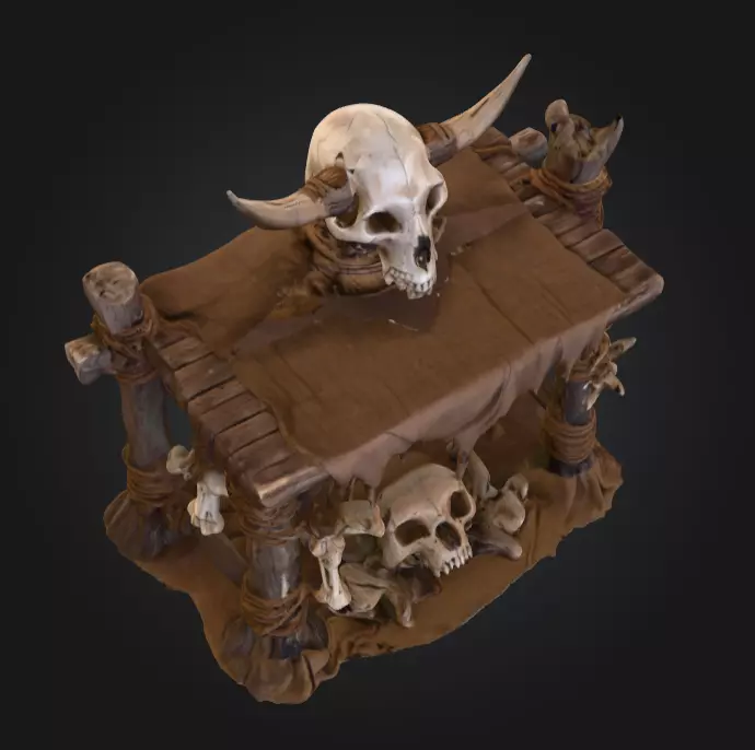 Orc Altar Low-poly 3D model_10