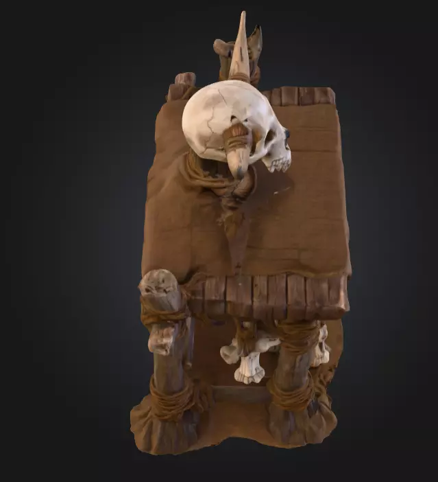 Orc Altar Low-poly 3D model_11
