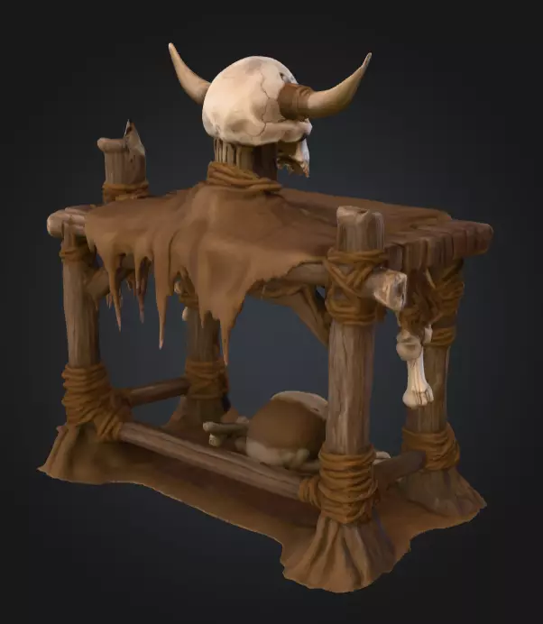 Orc Altar Low-poly 3D model_4