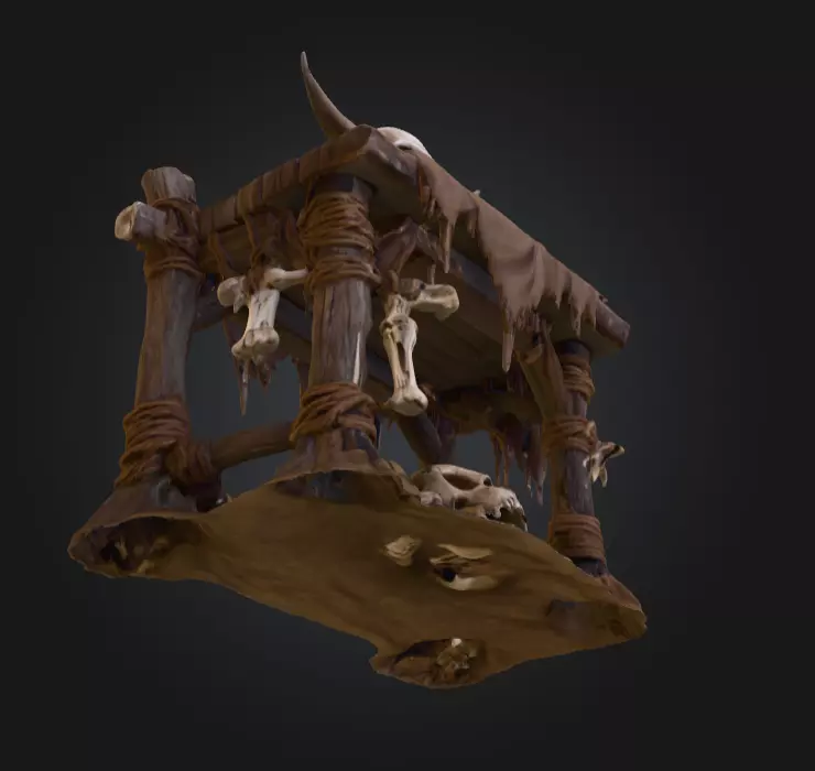 Orc Altar Low-poly 3D model_19