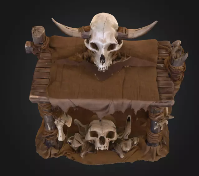 Orc Altar Low-poly 3D model_9