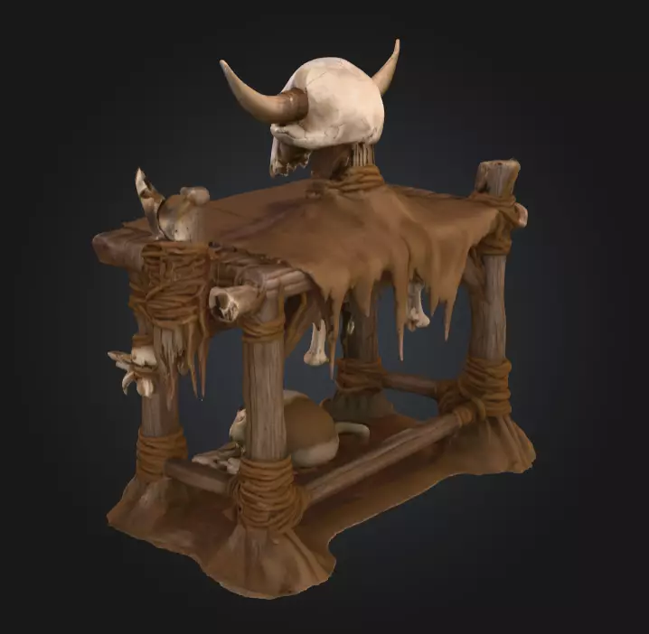 Orc Altar Low-poly 3D model_6
