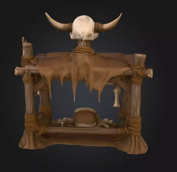 Orc Altar Low-poly 3D model_5
