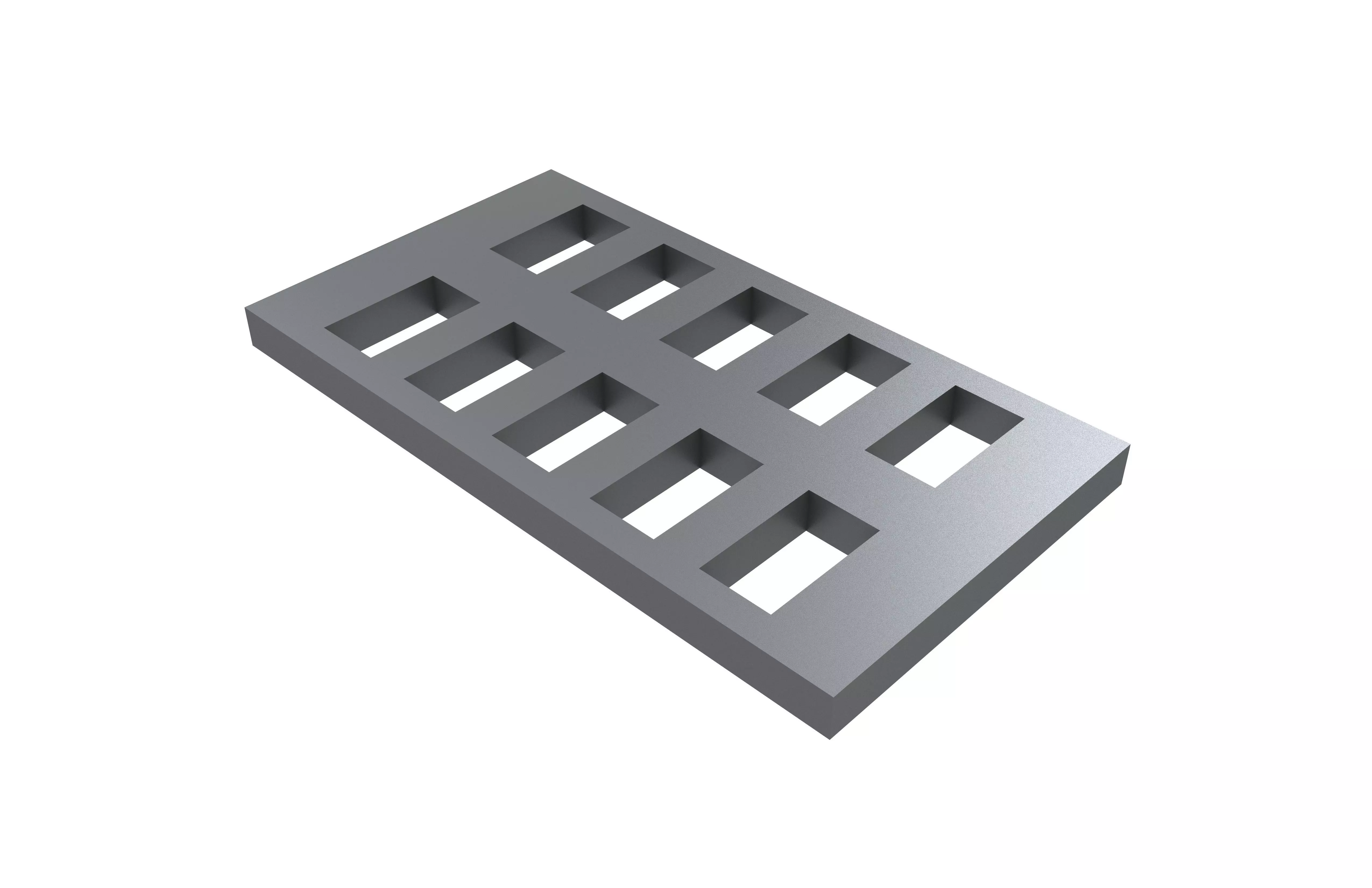 Low Poly Steel Grating Flooring v1 003 Low-poly 3D model_2