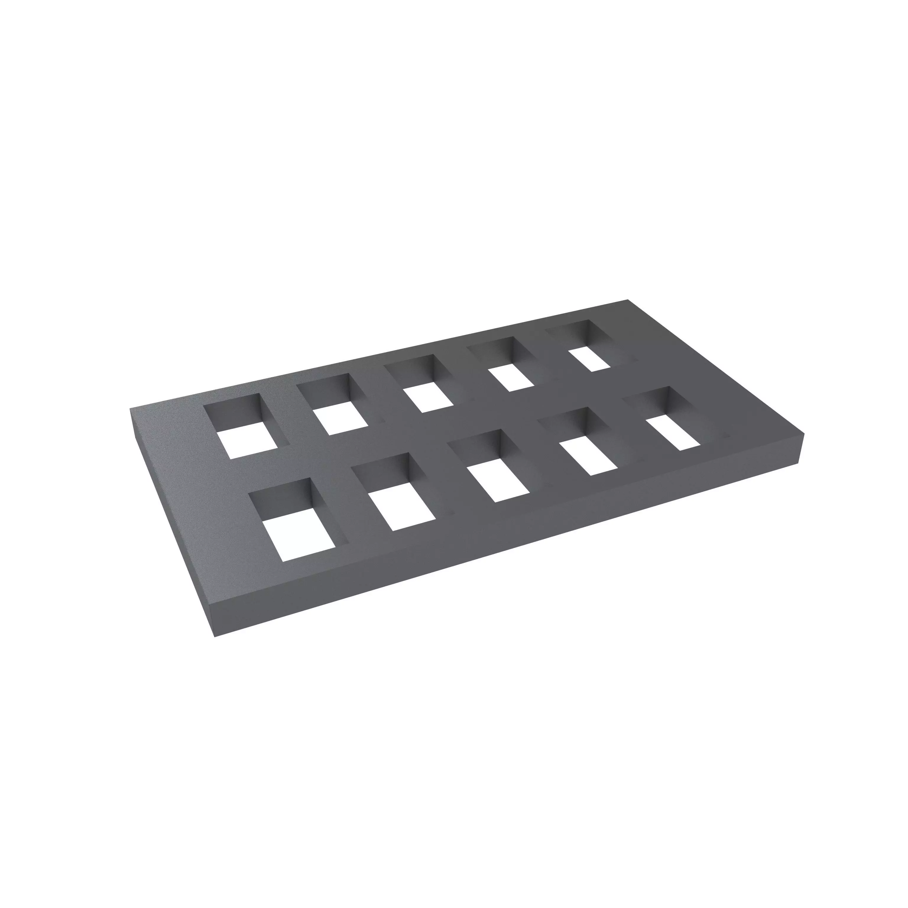 Low Poly Steel Grating Flooring v1 003 Low-poly 3D model_0
