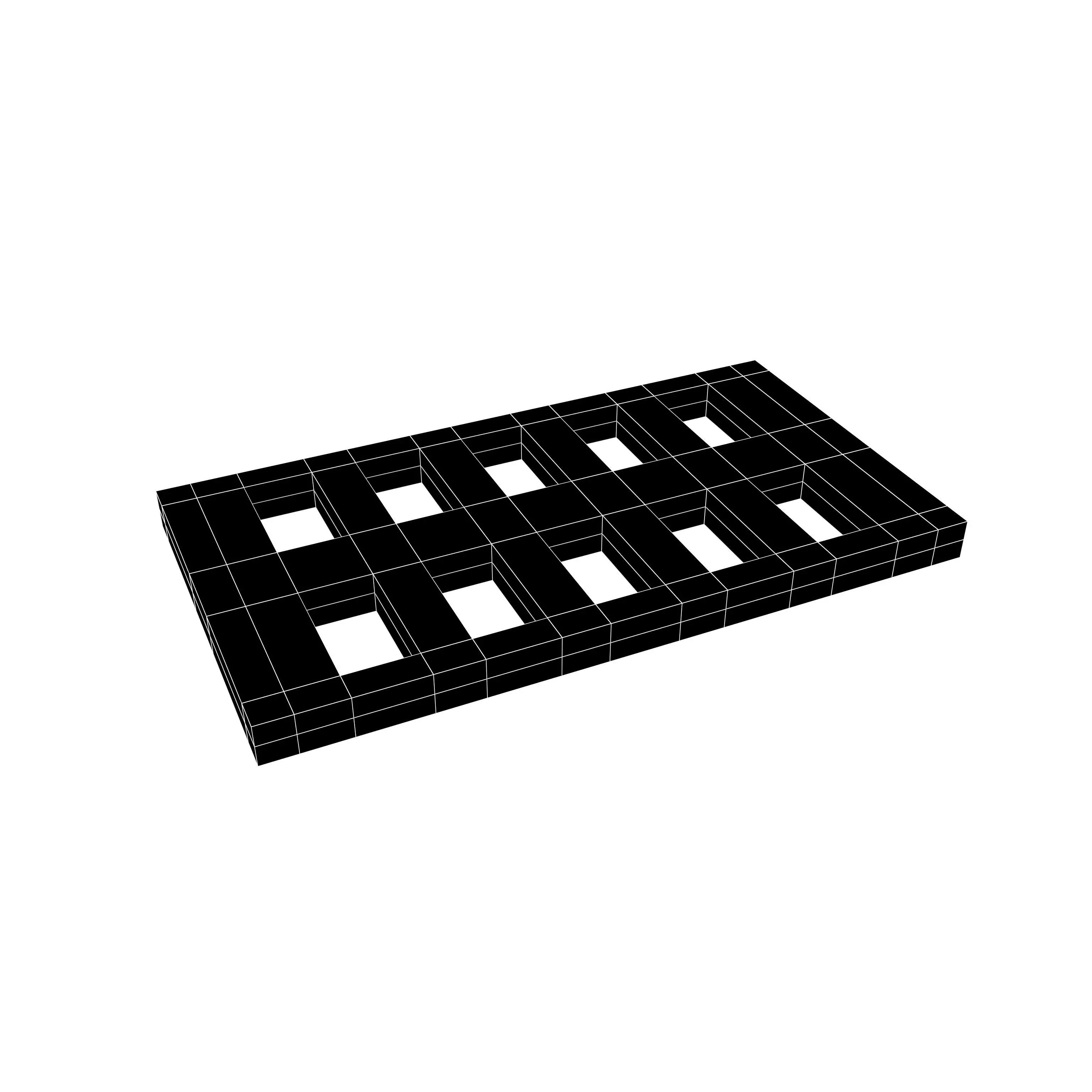Low Poly Steel Grating Flooring v1 004 Low-poly 3D model_4