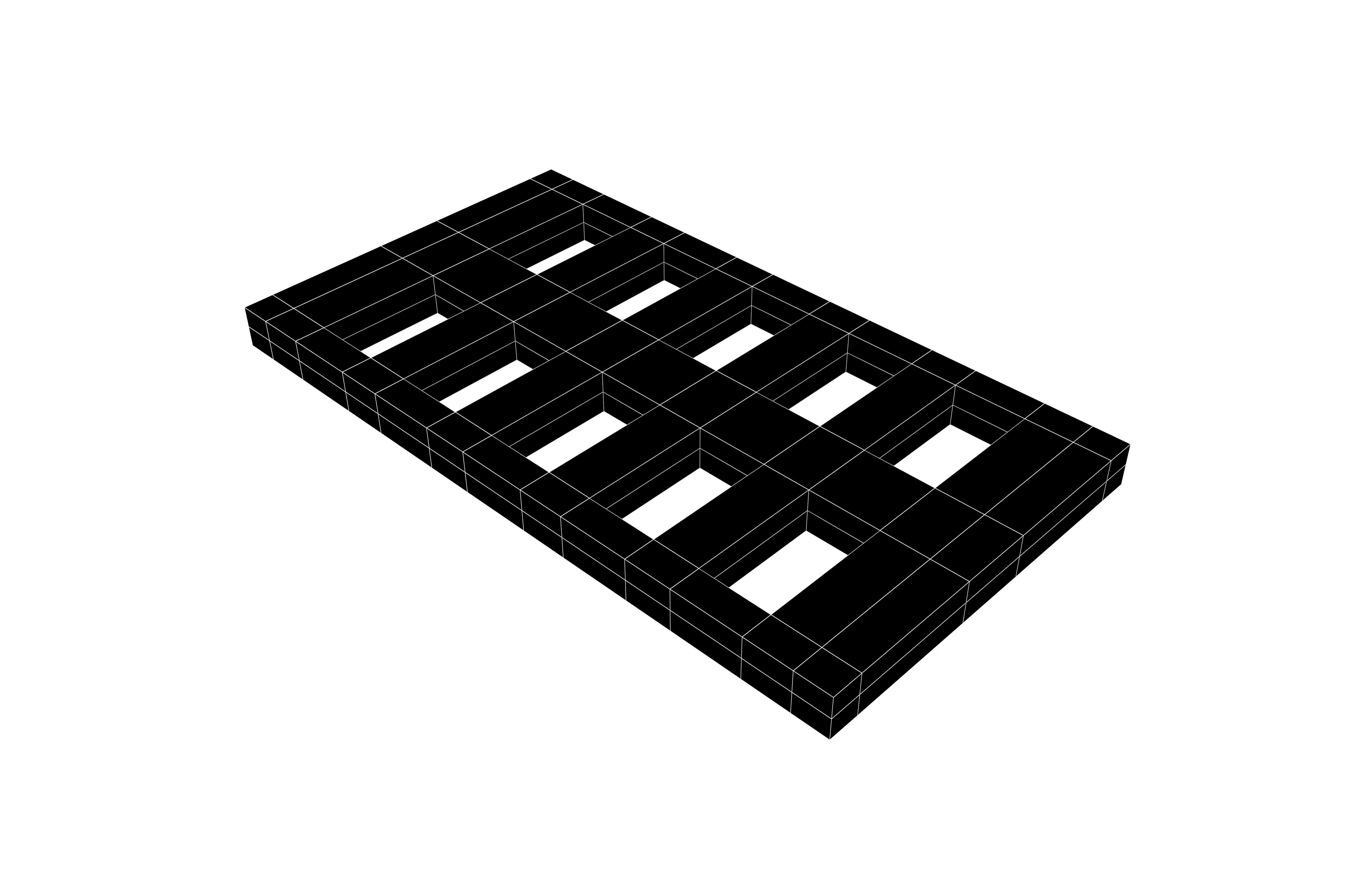 Low Poly Steel Grating Flooring v1 004 Low-poly 3D model_6