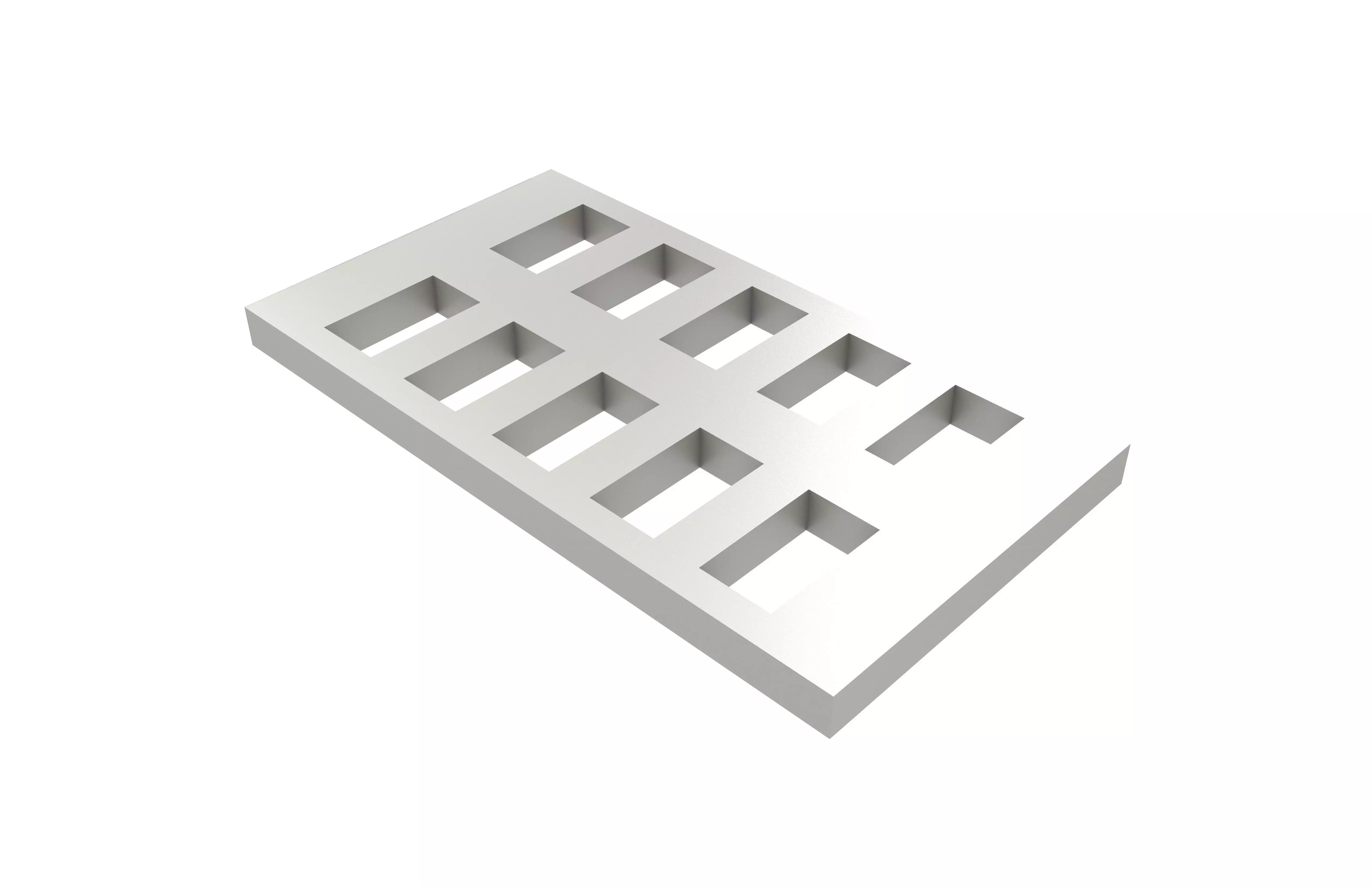 Low Poly Steel Grating Flooring v1 004 Low-poly 3D model_1