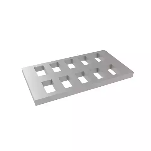 Low Poly Steel Grating Flooring v1 004 Low-poly 3D model