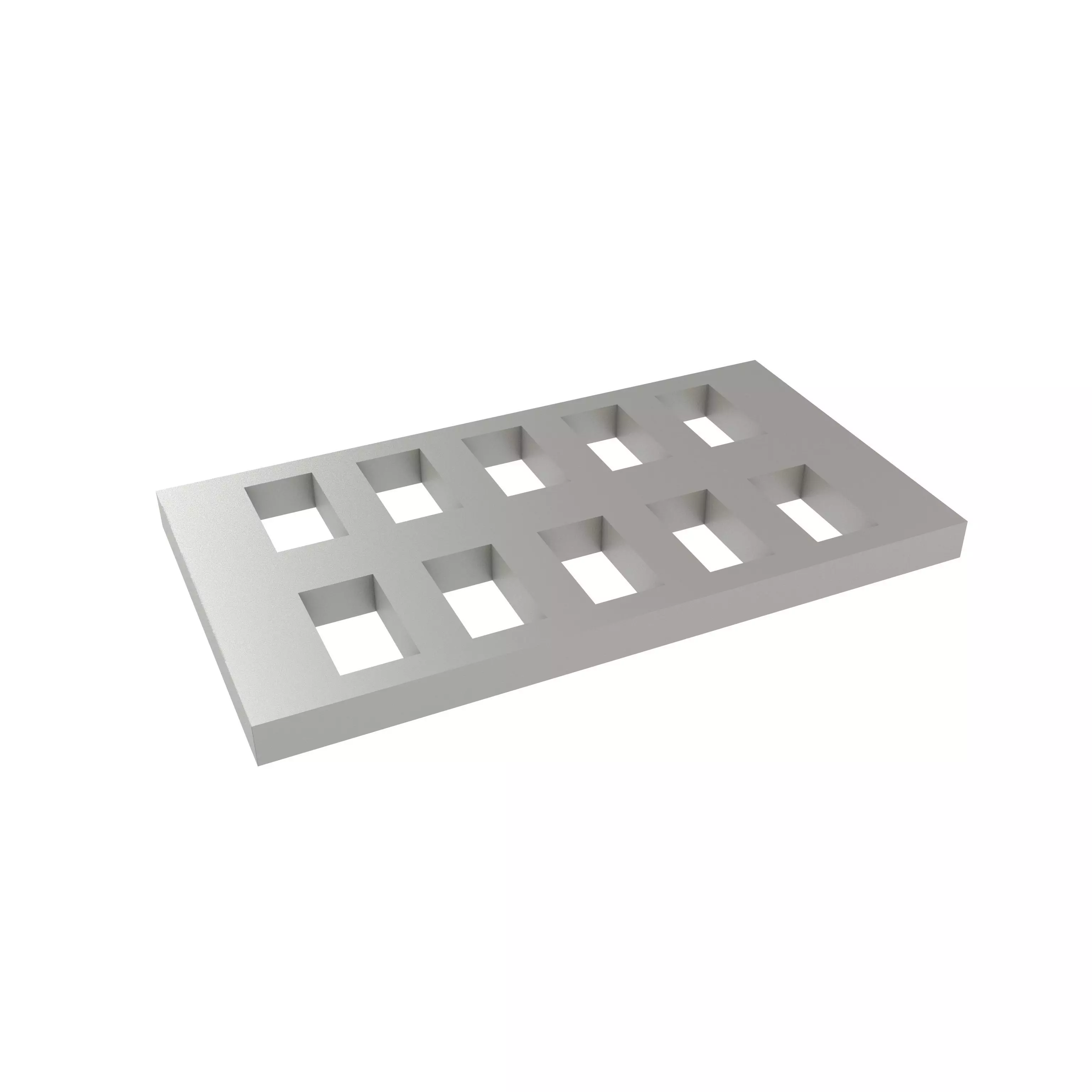 Low Poly Steel Grating Flooring v1 004 Low-poly 3D model_0