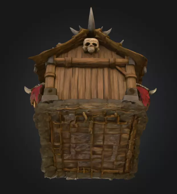 Orc House with Skull Low-poly 3D model_20