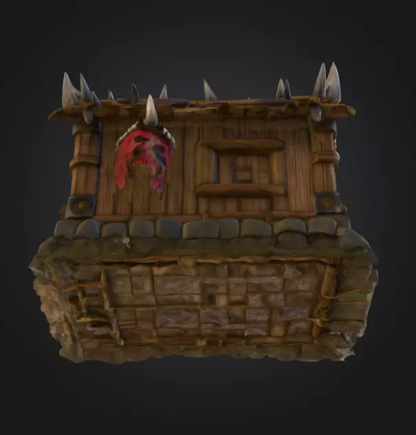 Orc House with Skull Low-poly 3D model_19