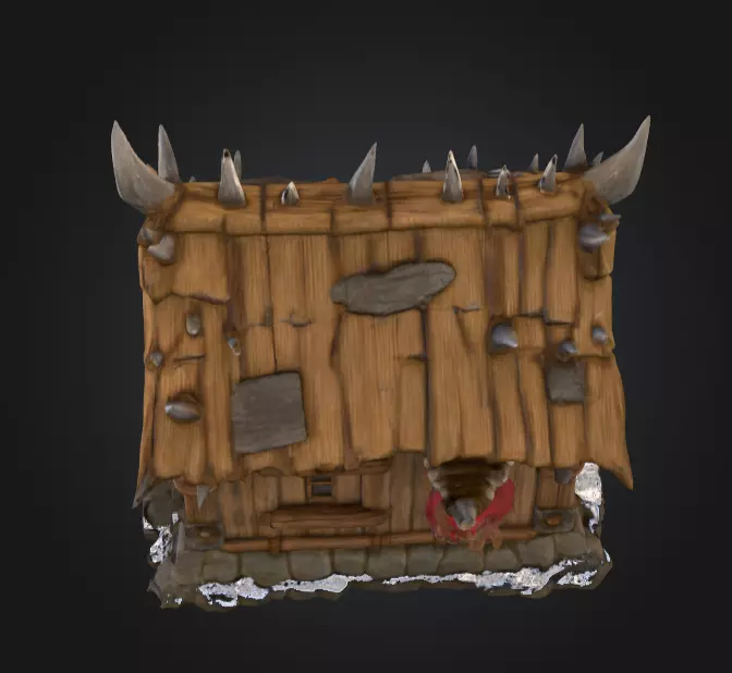 Orc House with Skull Low-poly 3D model_15
