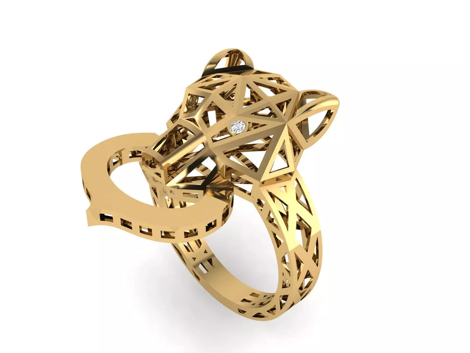 Leopard or Panther head set 3D print model_4