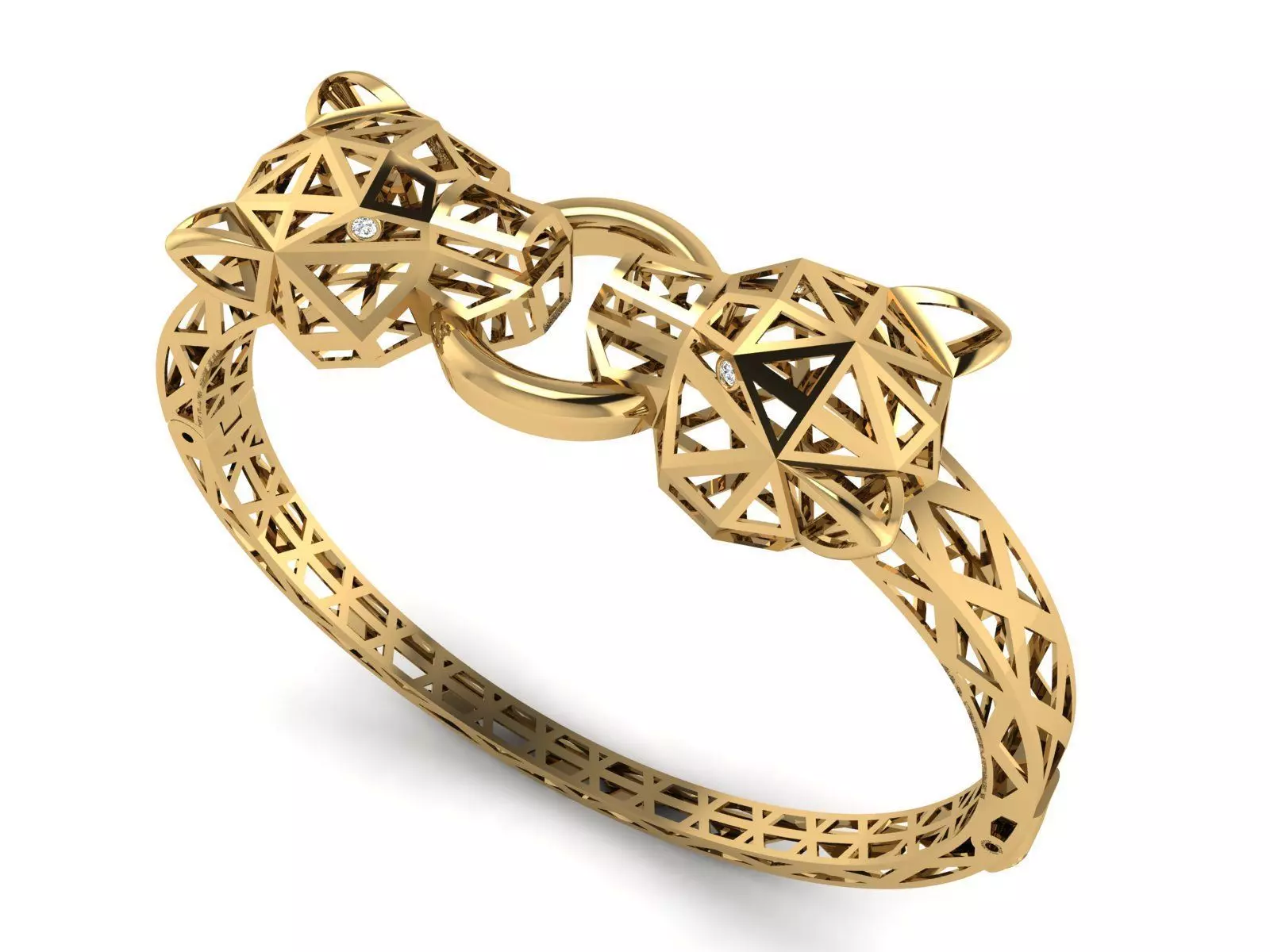 Leopard or Panther head set 3D print model_1