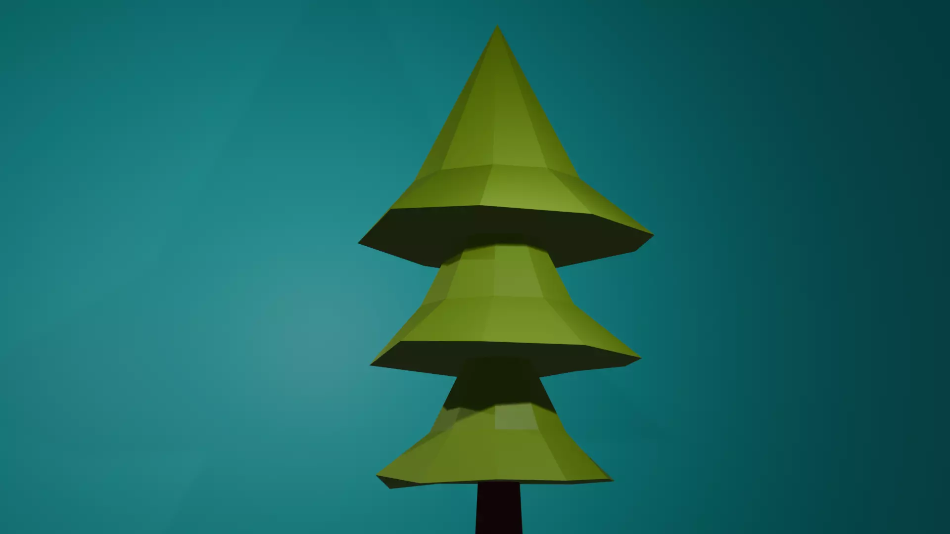 Low-poly pine tree Low-poly 3D model_1
