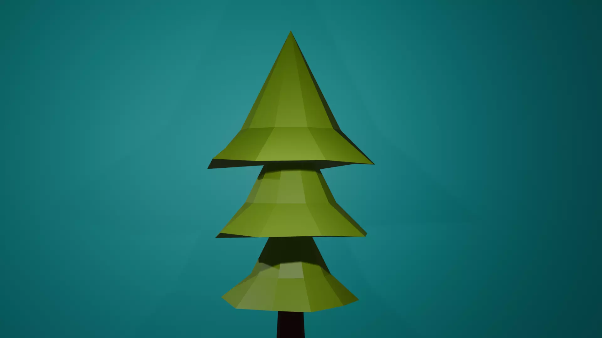 Low-poly pine tree Low-poly 3D model_0
