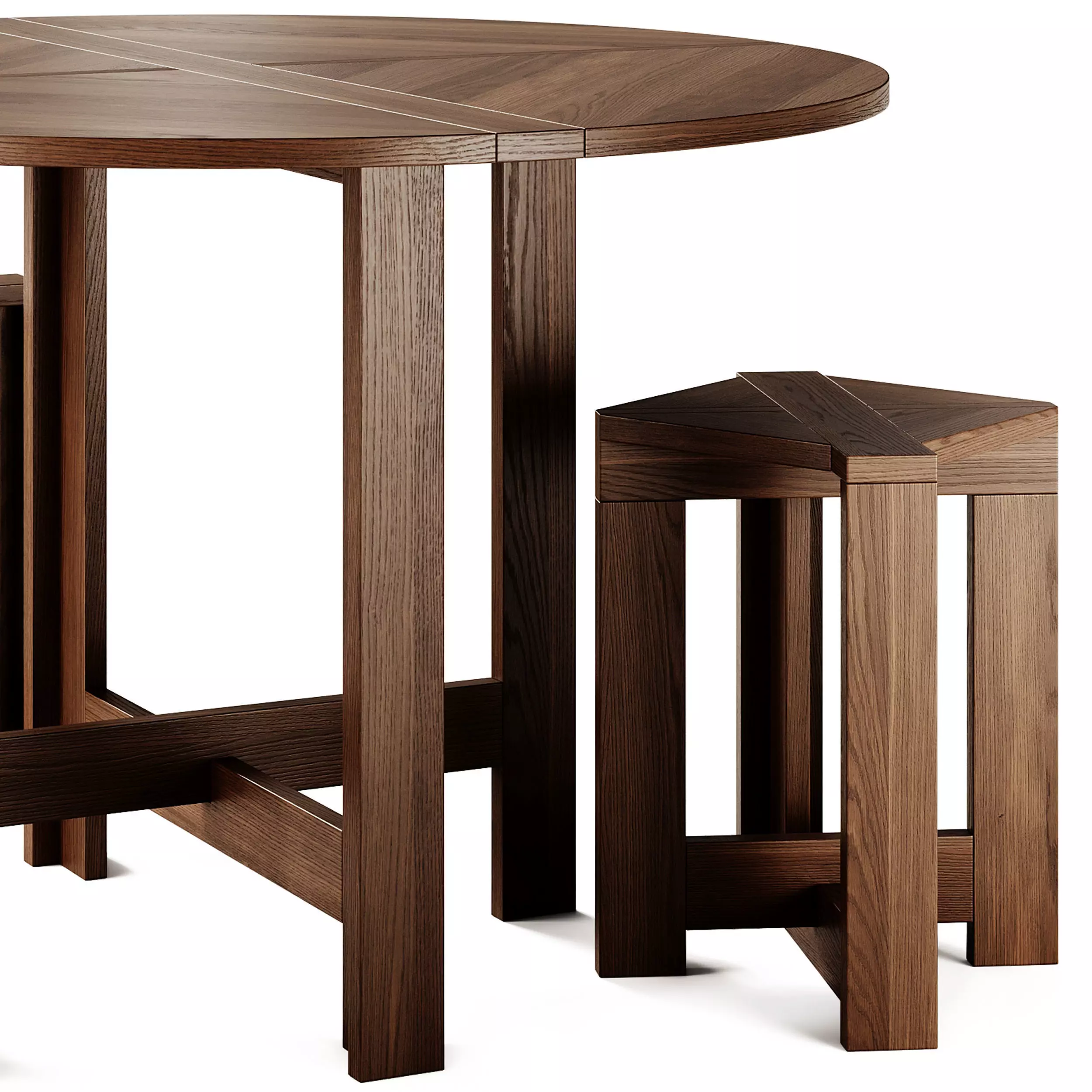 Monotropa Berber Table and Stool Set 3D model_5