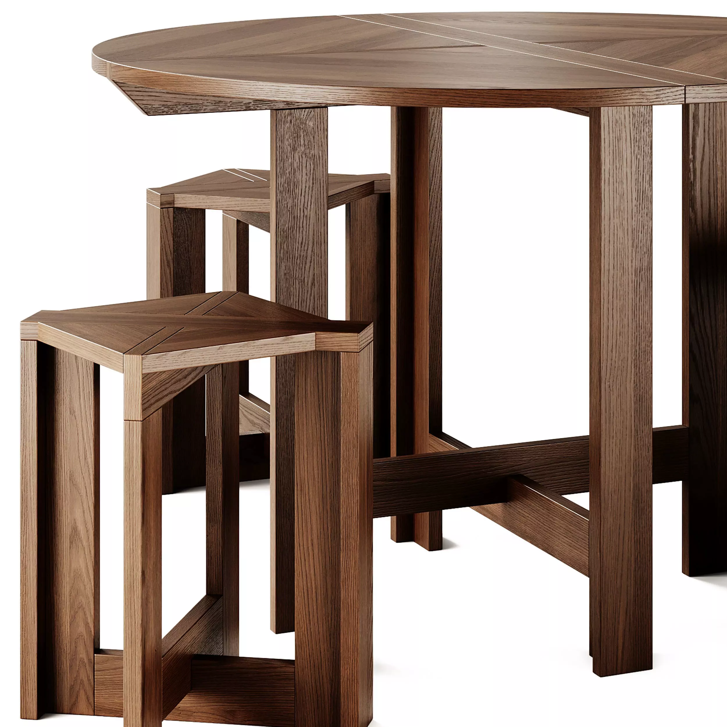 Monotropa Berber Table and Stool Set 3D model_4