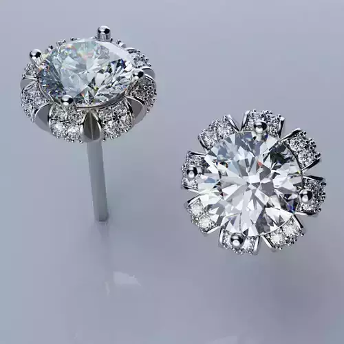 Studs earrings Flower Style