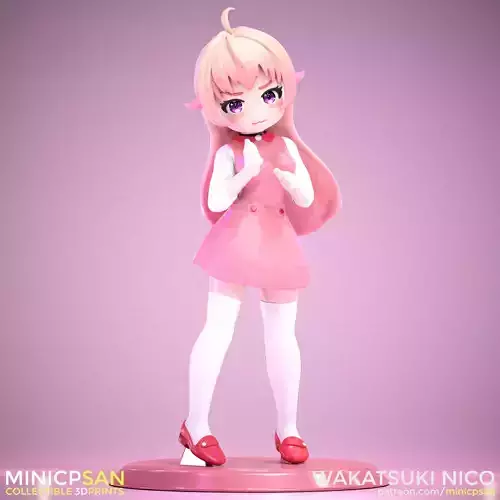 Cute Wakatsuki Nico pouting - Pink Outfit - Witch Watch Anime