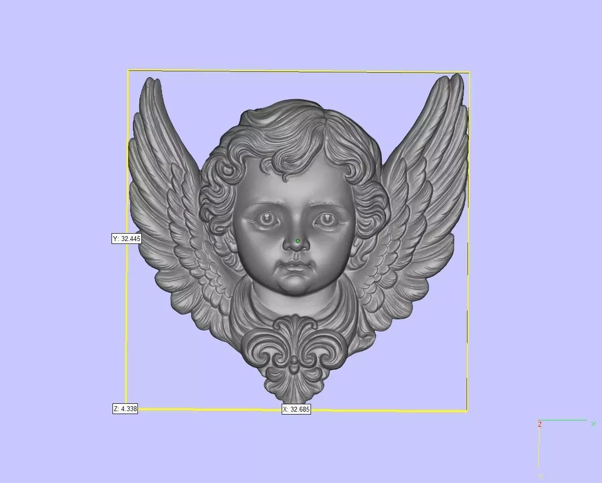 Cherub Angel Face 3D print model_5