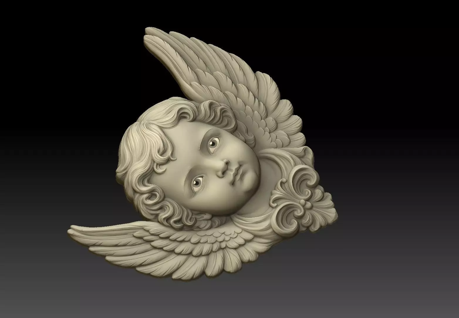 Cherub Angel Face 3D print model_0