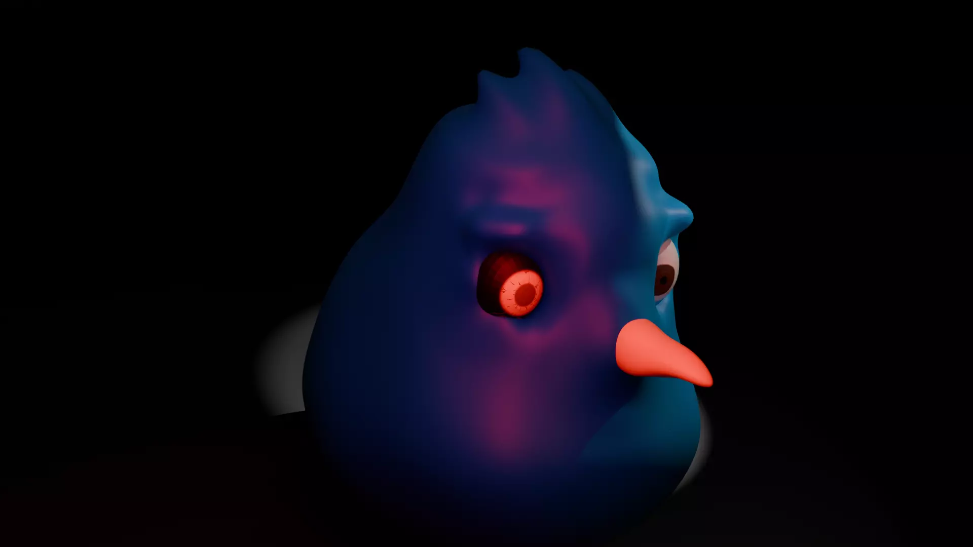 Hungry bird1 3D model_1