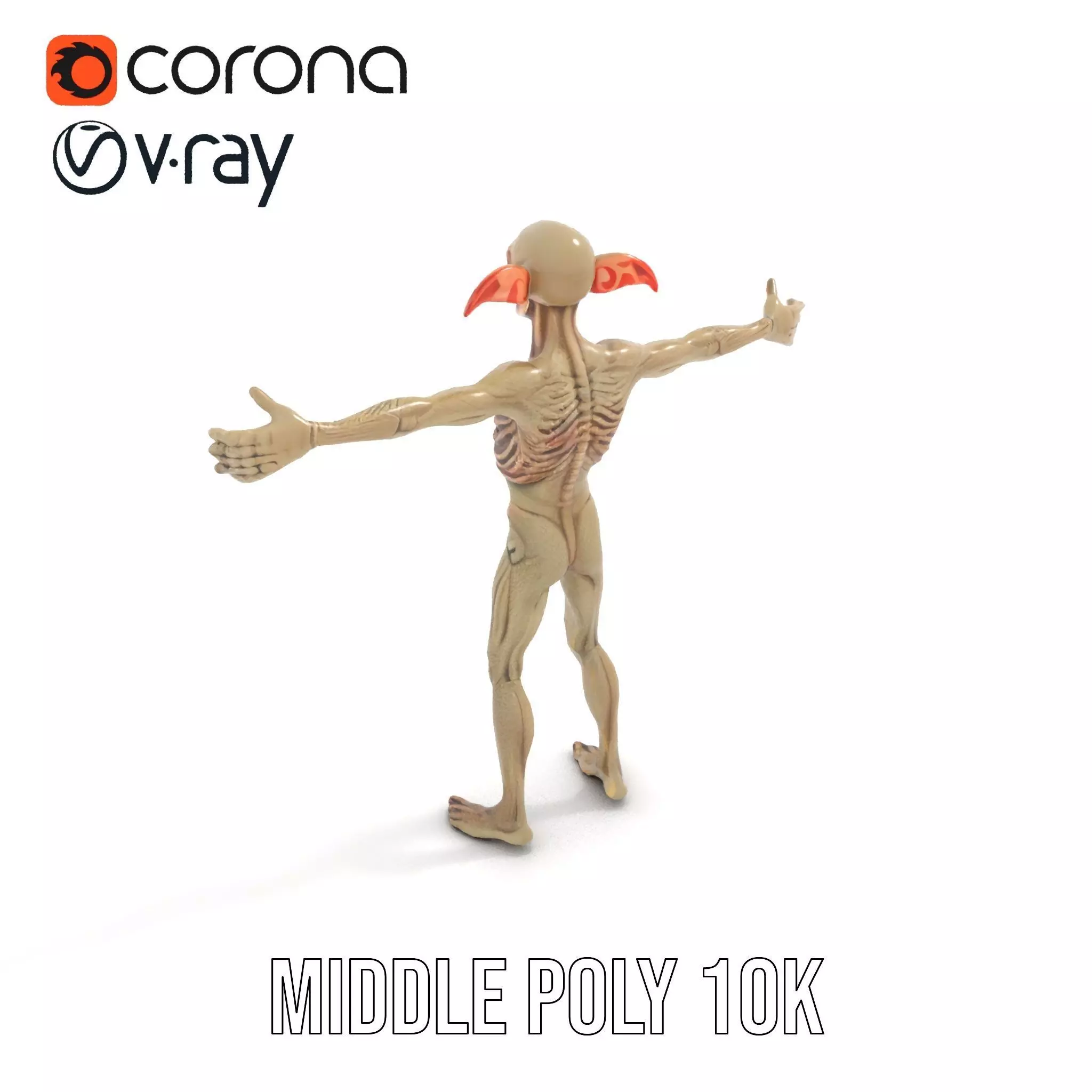 Fantasy Creature Skeleton model pack Low-poly 3D model_7