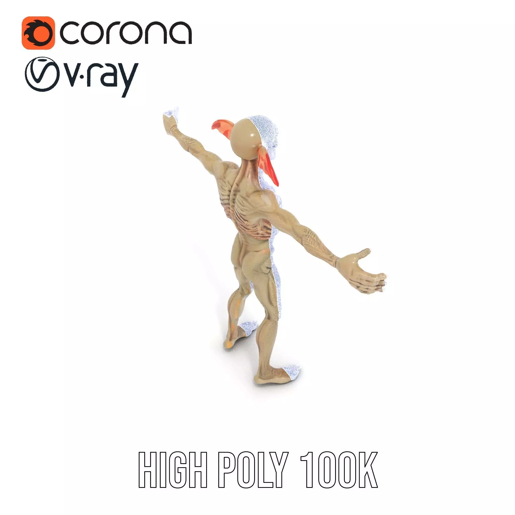 Fantasy Creature Skeleton model pack Low-poly 3D model_33