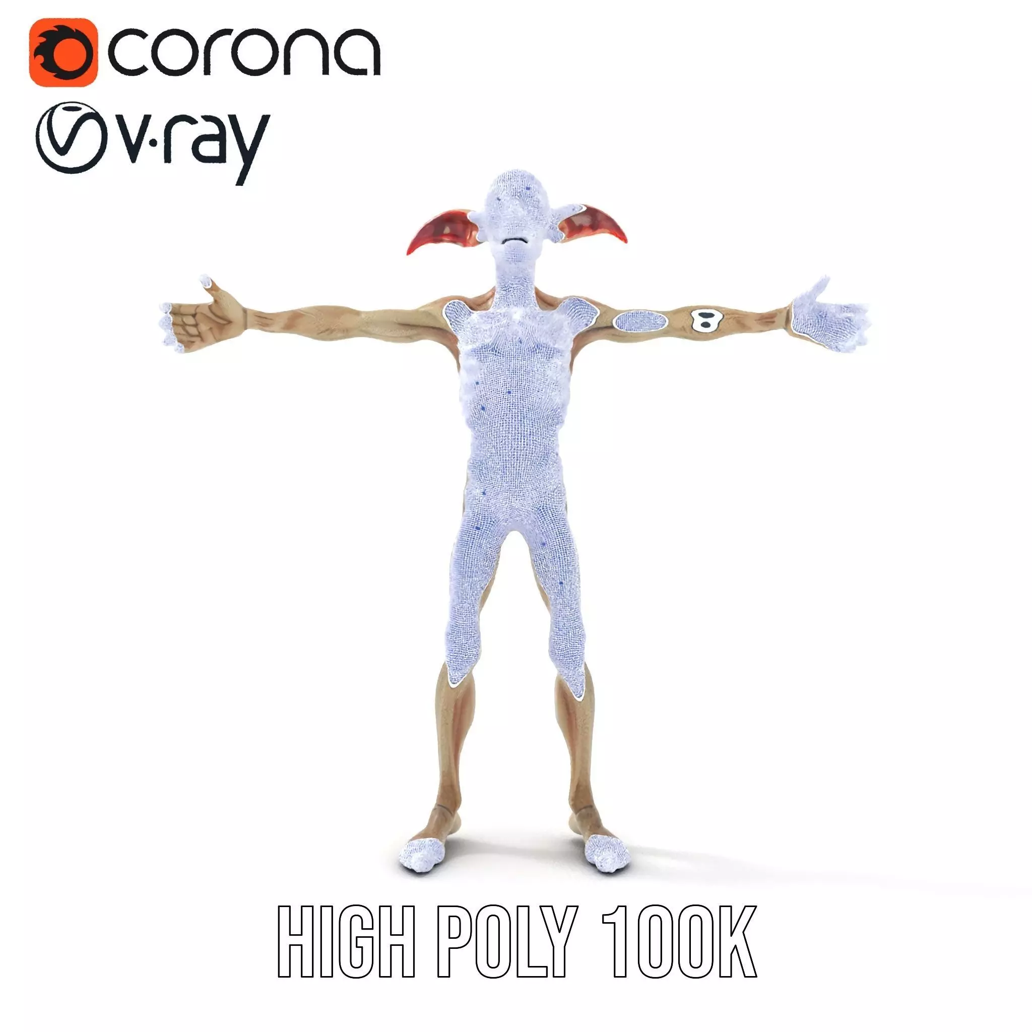 Fantasy Creature Skeleton model pack Low-poly 3D model_35