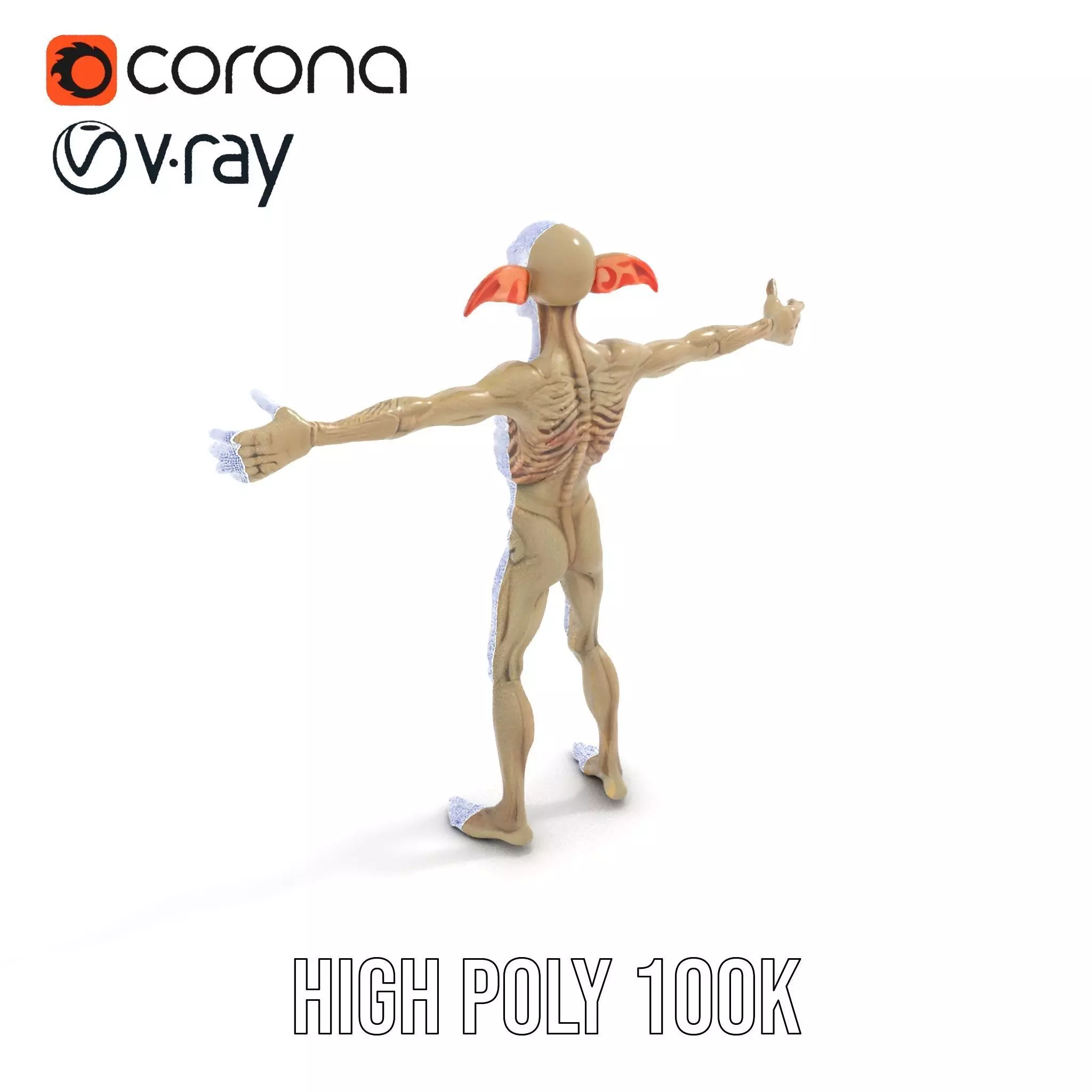Fantasy Creature Skeleton model pack Low-poly 3D model_32