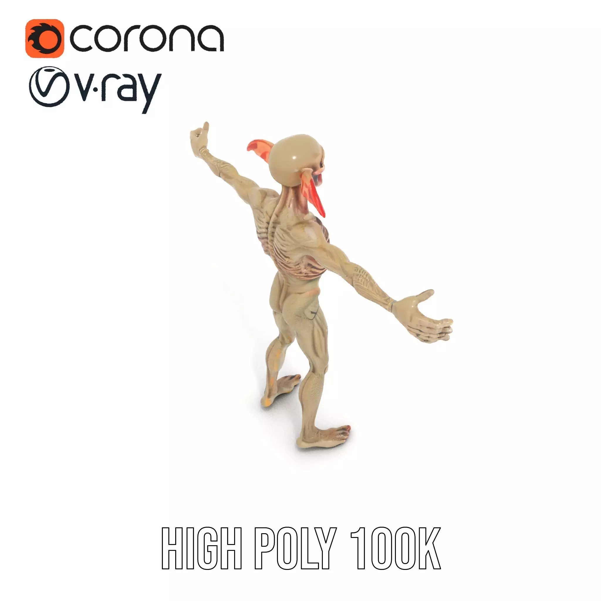 Fantasy Creature Skeleton model pack Low-poly 3D model_21