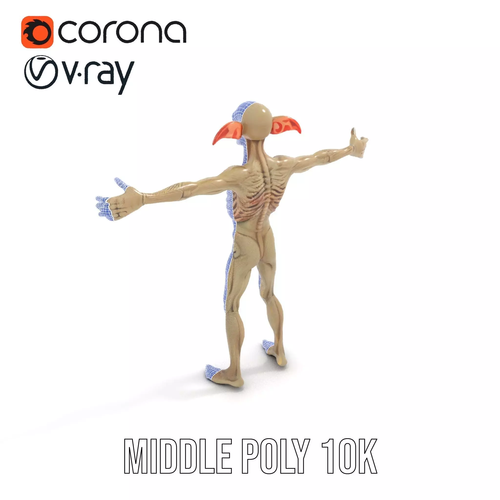 Fantasy Creature Skeleton model pack Low-poly 3D model_16