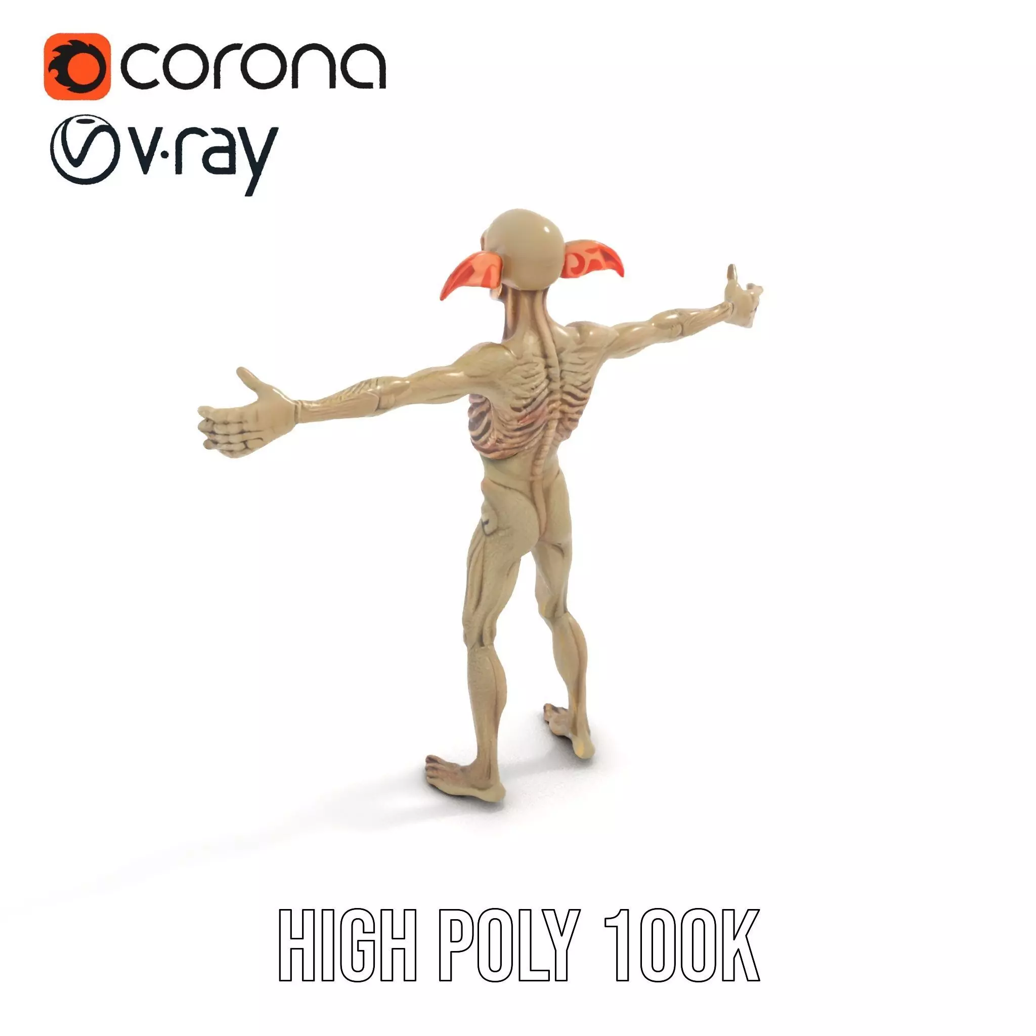 Fantasy Creature Skeleton model pack Low-poly 3D model_9