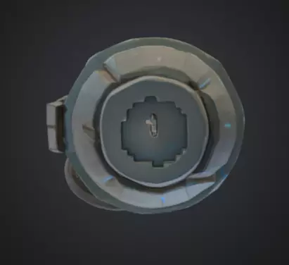 futuristic grenade with bright silver-blue color Low-poly 3D model_12