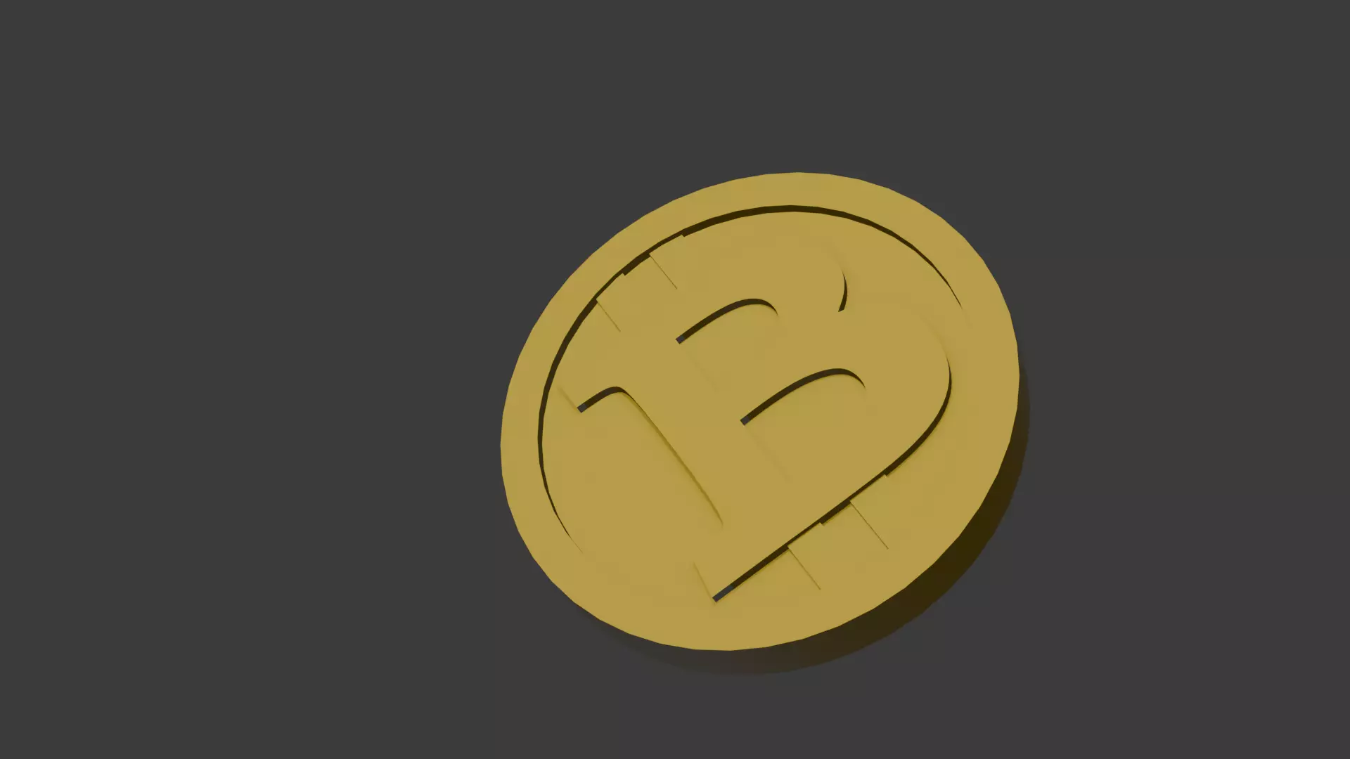 Currency coin Low-poly 3D model_1