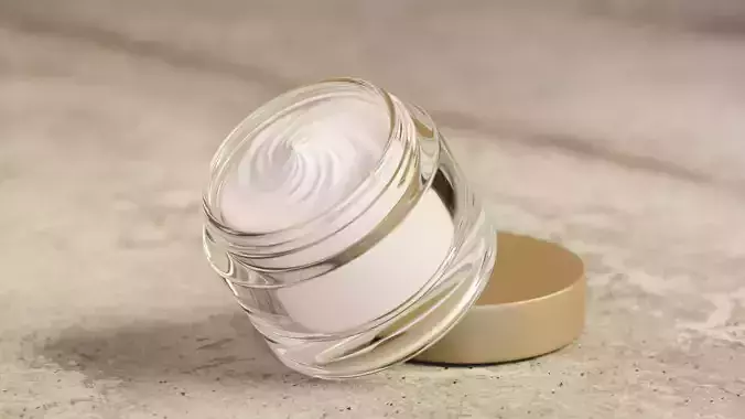 Cosmetic Cream Jar Glass Skincare Container 