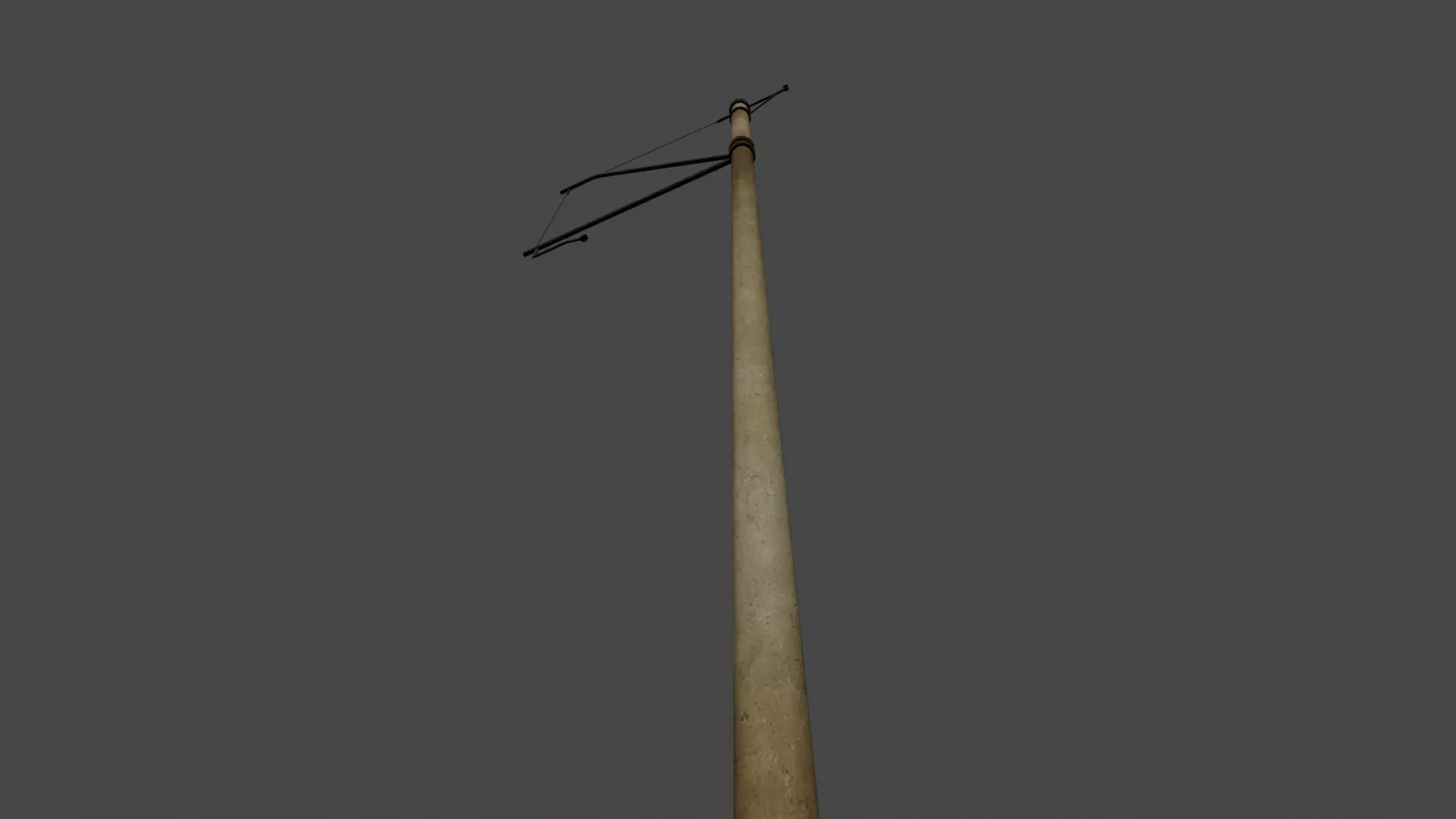 Ukraine Props - Railway pole Low-poly 3D model_3