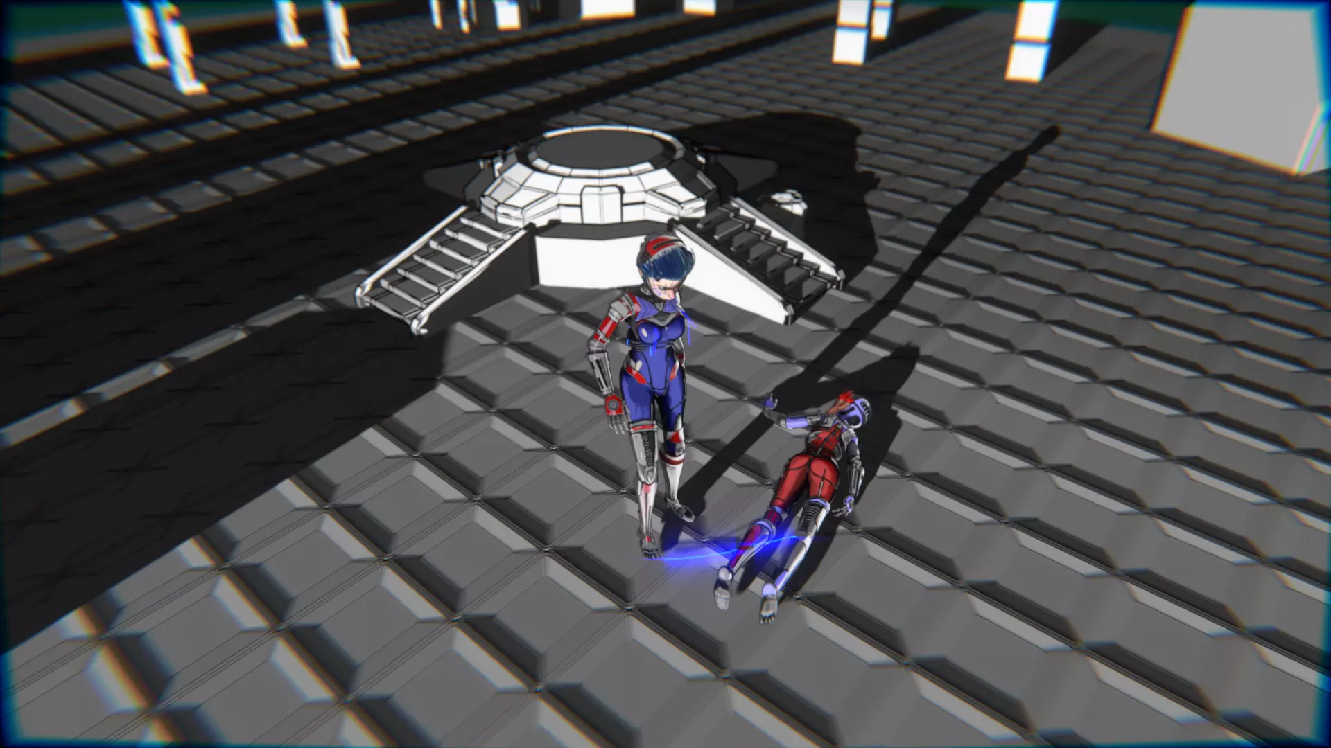 ARC Combat animation Red vs Blue Low-poly 3D model_105