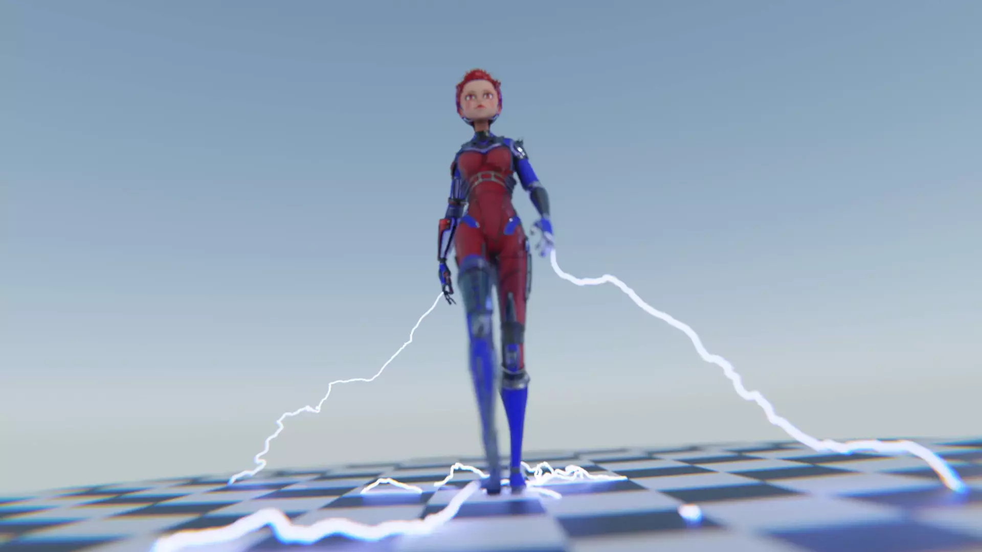 ARC Combat animation Red vs Blue Low-poly 3D model_36