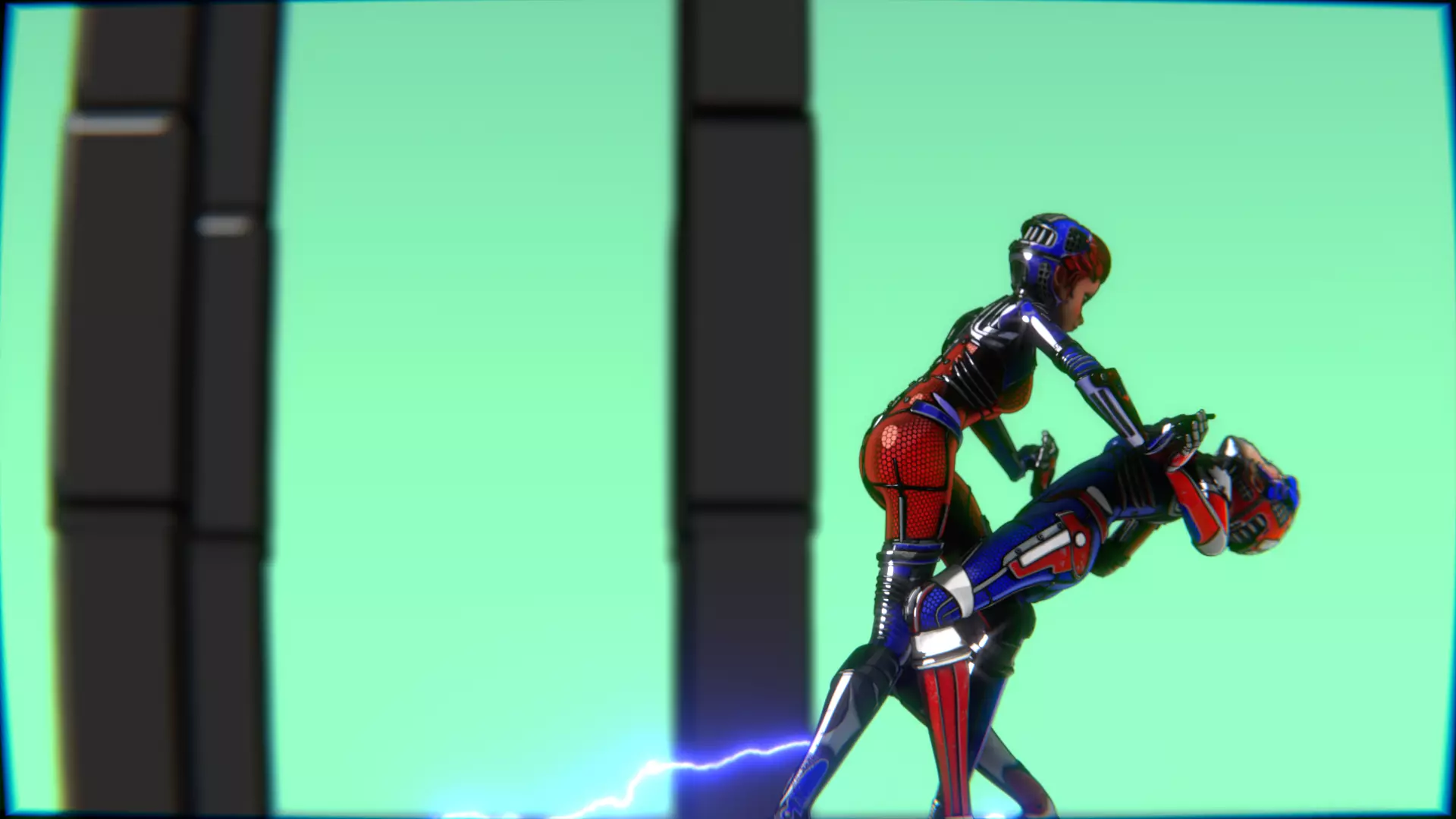 ARC Combat animation Red vs Blue Low-poly 3D model_74