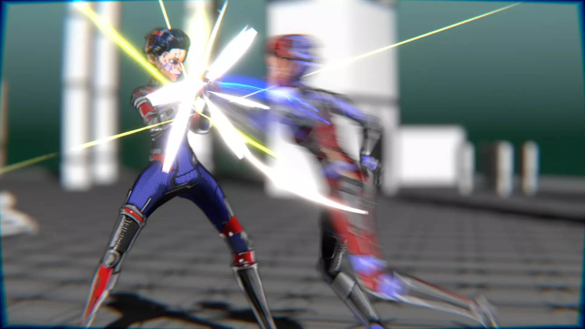 ARC Combat animation Red vs Blue Low-poly 3D model_50