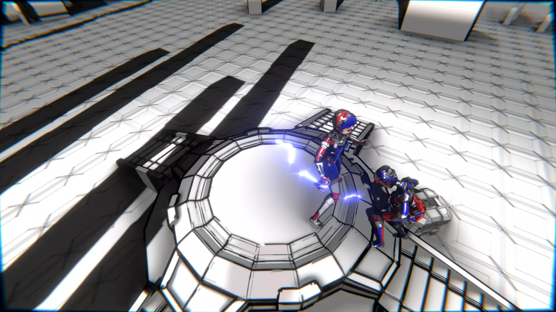 ARC Combat animation Red vs Blue Low-poly 3D model_116