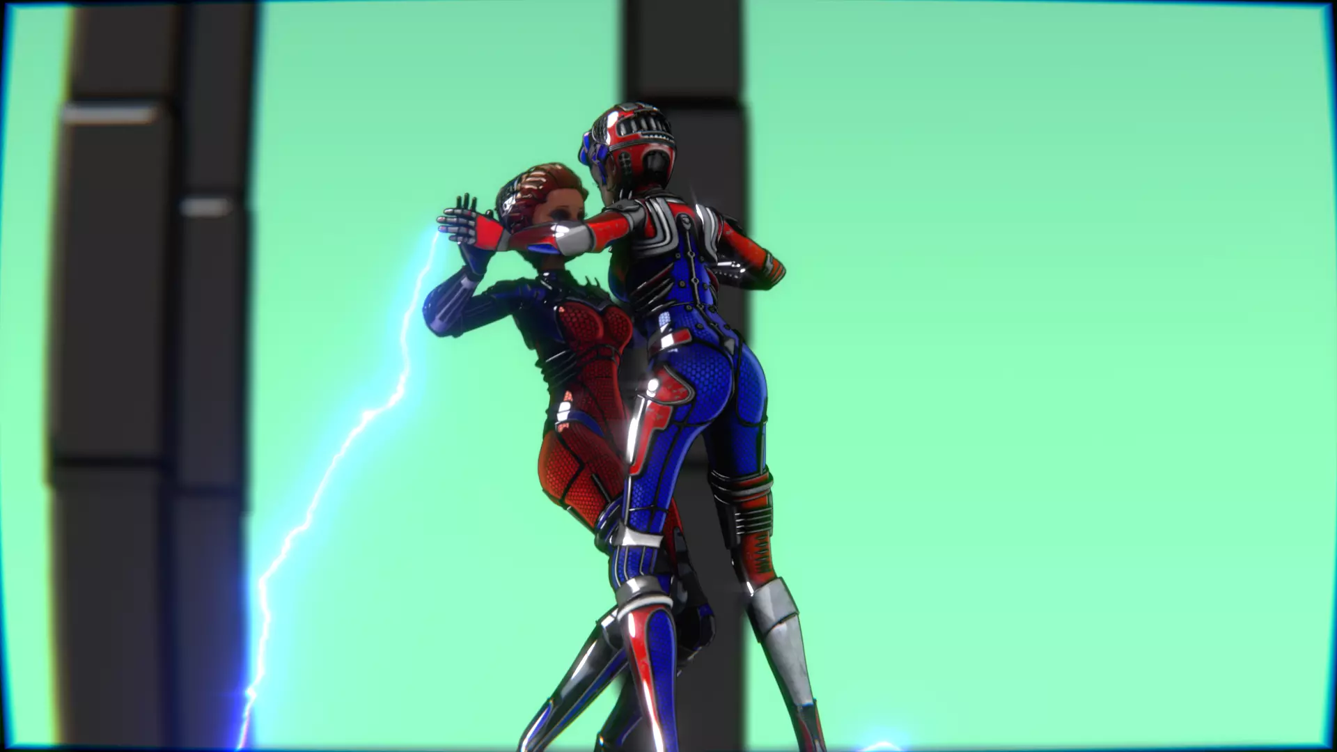 ARC Combat animation Red vs Blue Low-poly 3D model_81