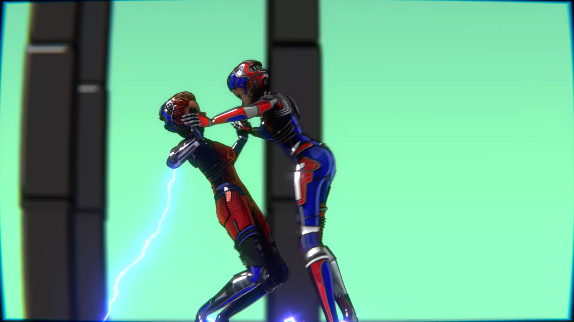 ARC Combat animation Red vs Blue Low-poly 3D model_79