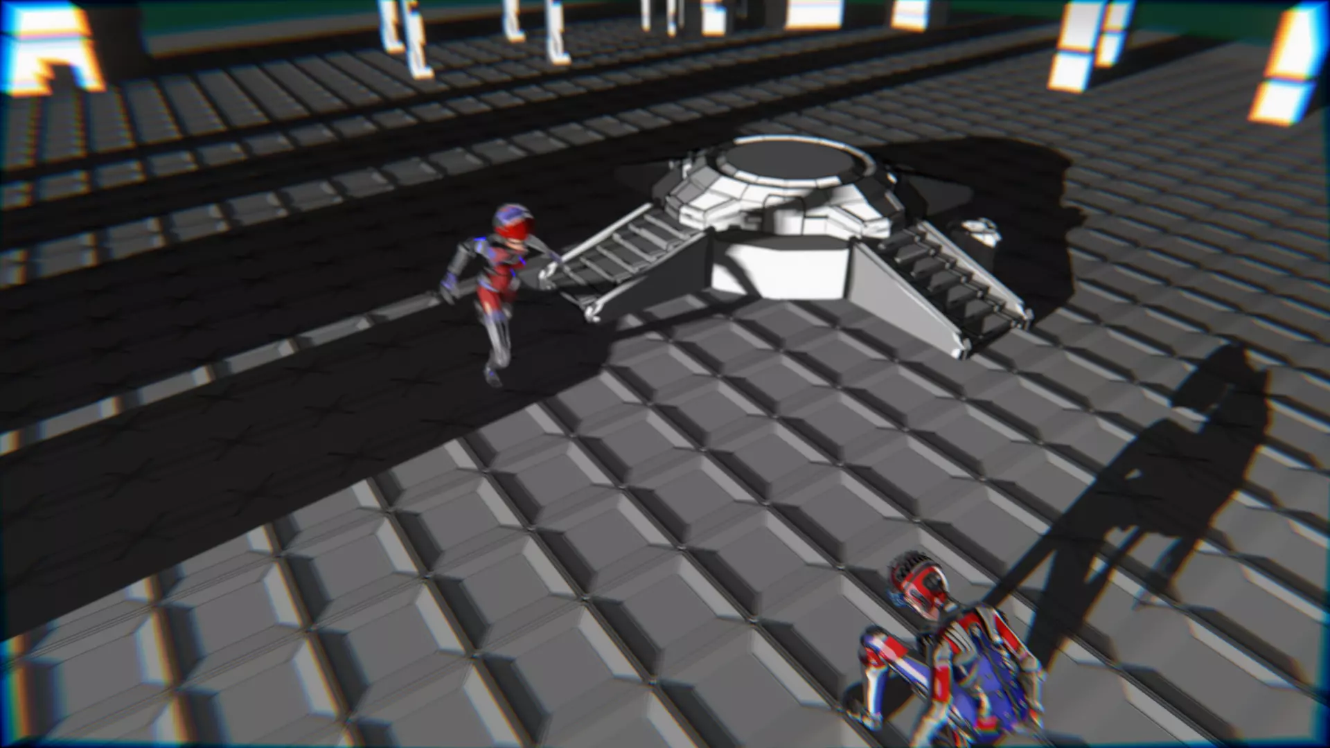 ARC Combat animation Red vs Blue Low-poly 3D model_107